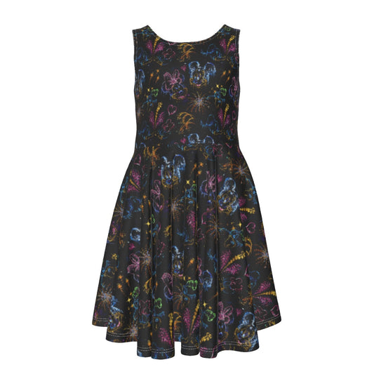 Mouse Friends’ Love in the Sky - Kid's Sleeveless Skater Dress