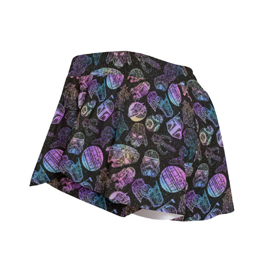 Watercolor Galactic Mandalas - Women's Flowy Pocket Shorts