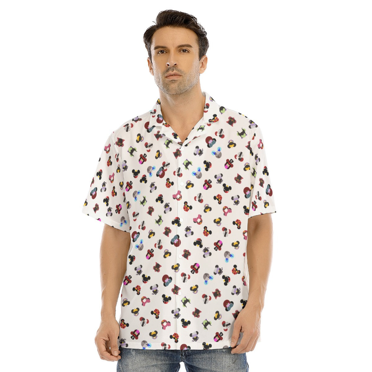 Wicked Mouse Ears - Men's Hawaiian Button Up Shirt