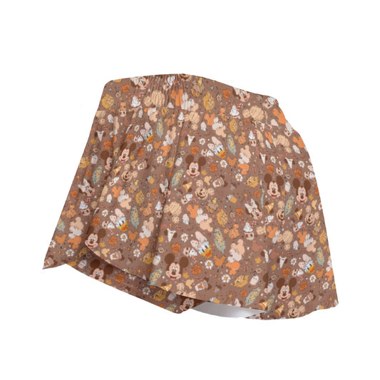 Pumpkin Spice Friends FallFall - Women's Flowy Pocket Shorts