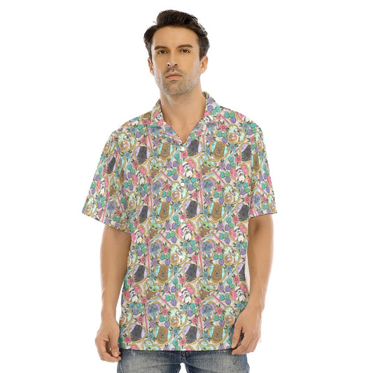 Tattoo Hearts Galactic Legends - Men's Hawaiian Button Up Shirt