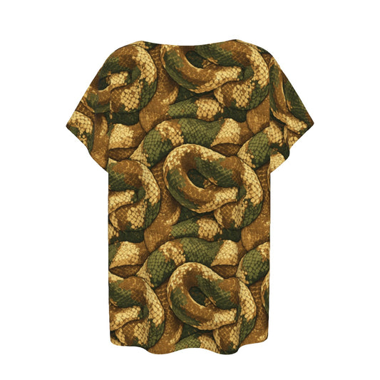 Animal Print - Snake - Women’s Relaxed Fit Scoop Tee
