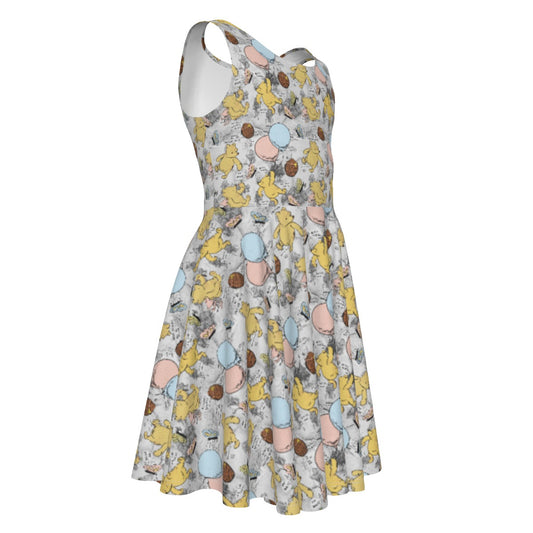 Silly Old Bear - Kid's Sleeveless Skater Dress