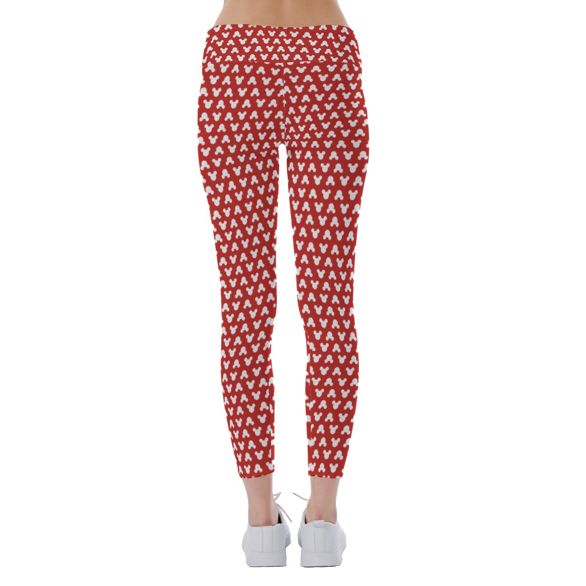 Playful Polka Dot Ears Red - Women's Yoga Leggings