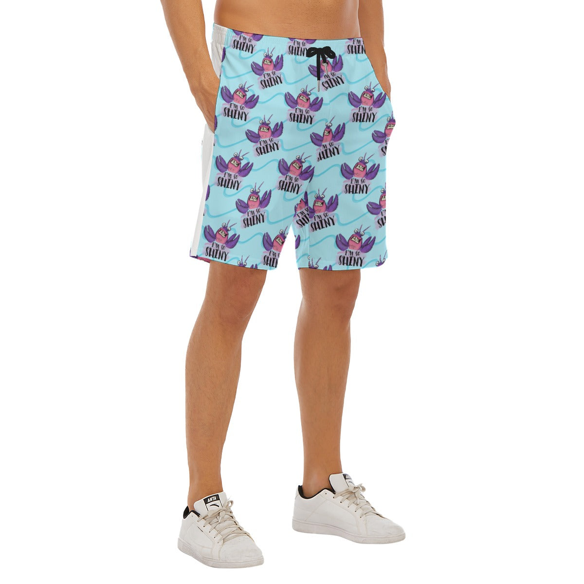 Shiny Deep-Sea Villain - Men’s Pocket Beach Shorts