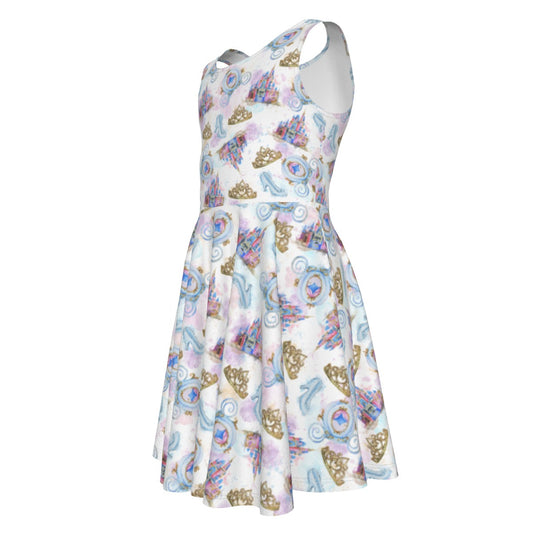 Watercolor Fairytale Fantasy - Kid's Sleeveless Skater Dress