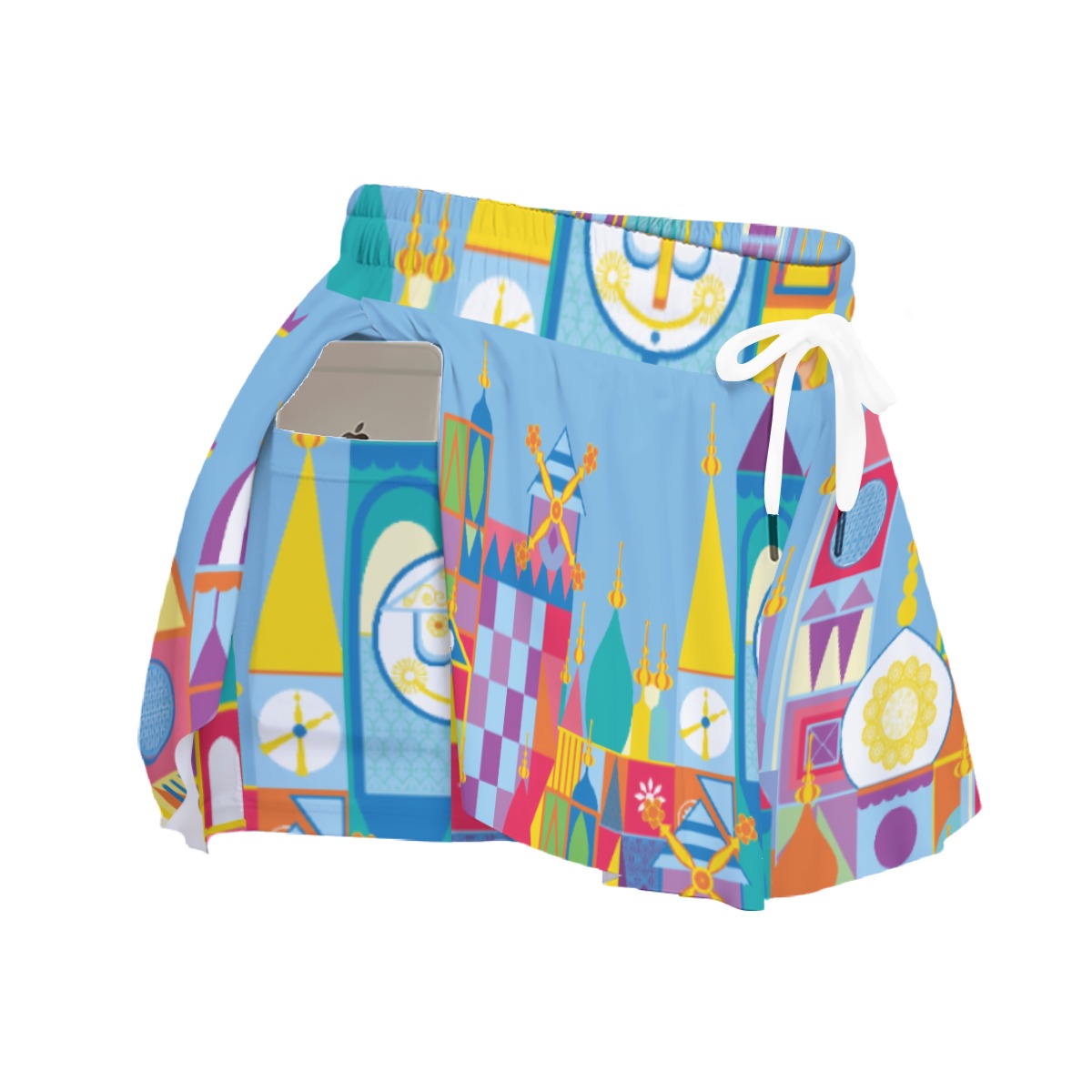 Whimsical World Facade - Women's Flowy Pocket Shorts