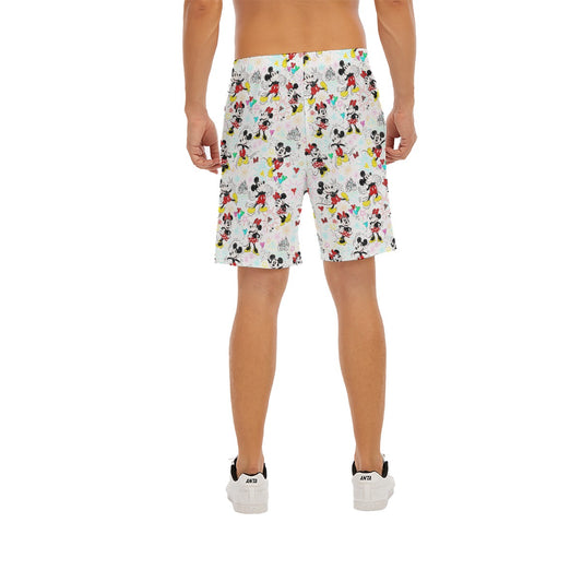 Doodle Mouse Magic - Men’s Pocket Beach Shorts