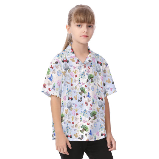 WDW Park Hopper - Kid's Hawaiian Button Up Shirt