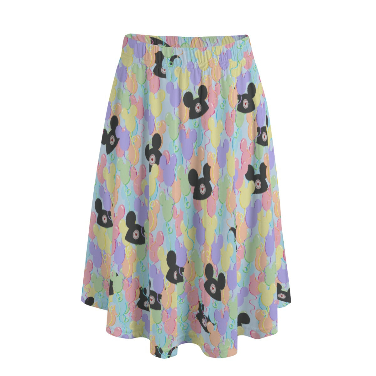 Pastel Mouse Ear Balloons - Women’s Pocket Midi Skirt