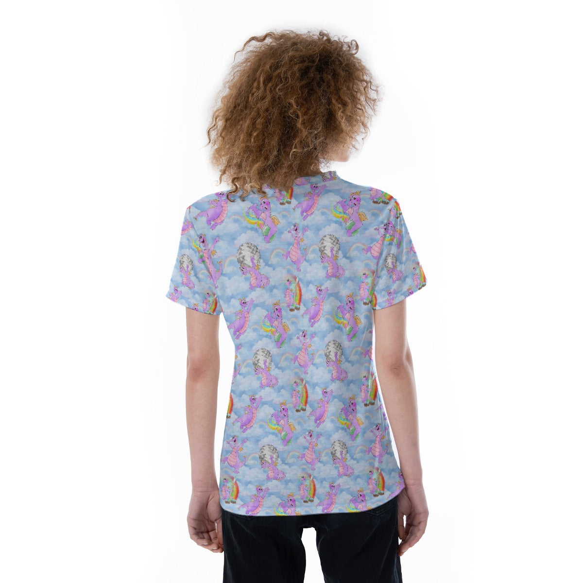 Imagine with Figment - Women's Short Sleeve V-Neck T-Shirt