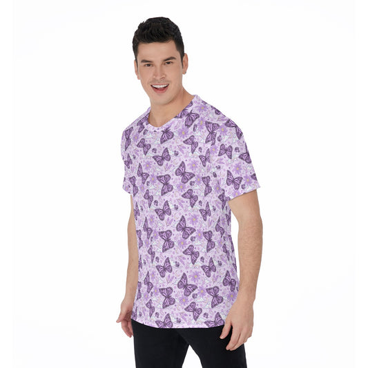 Lavender Butterflies - Men's Short Sleeve T-Shirt