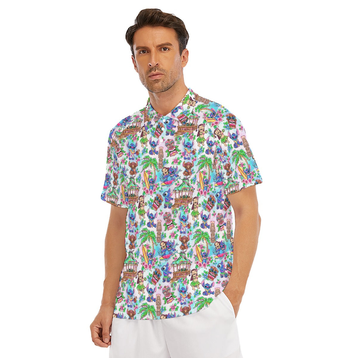 Bright Island Chaos Hand Drawn - Men's Polo Shirt