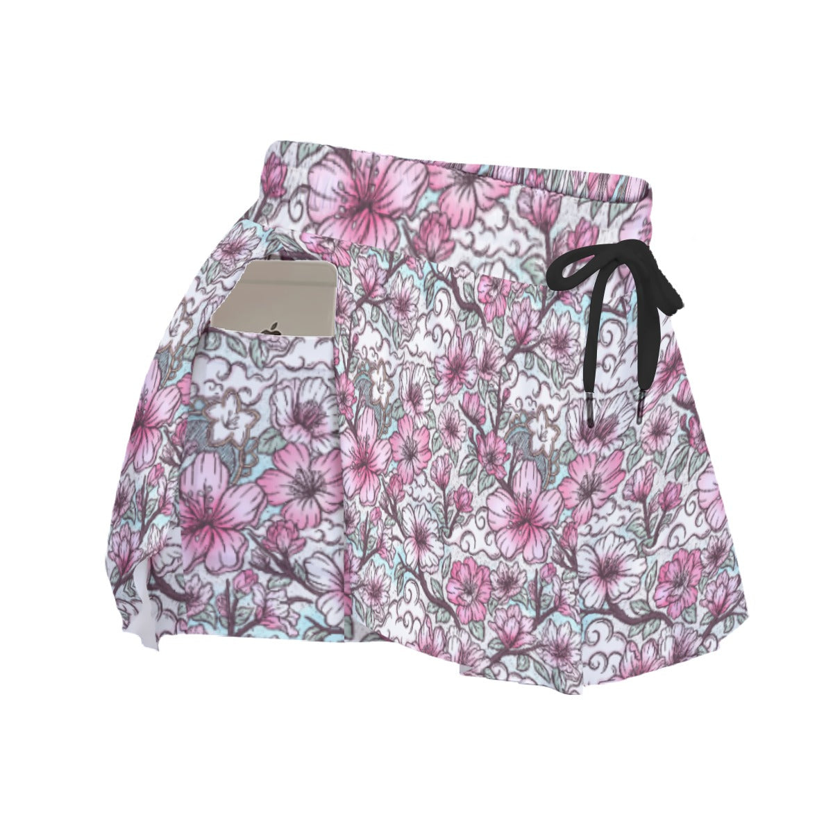 Fairytale Florals – Blossoms of Honor - Women's Flowy Pocket Shorts