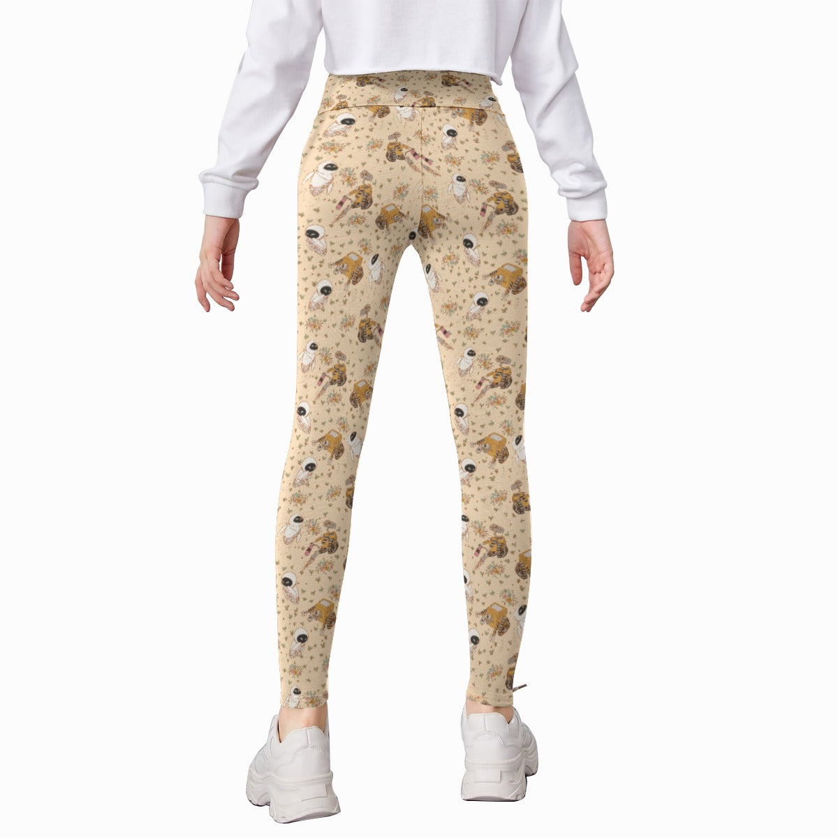 Botanical Robot Love Story - Kid's Leggings