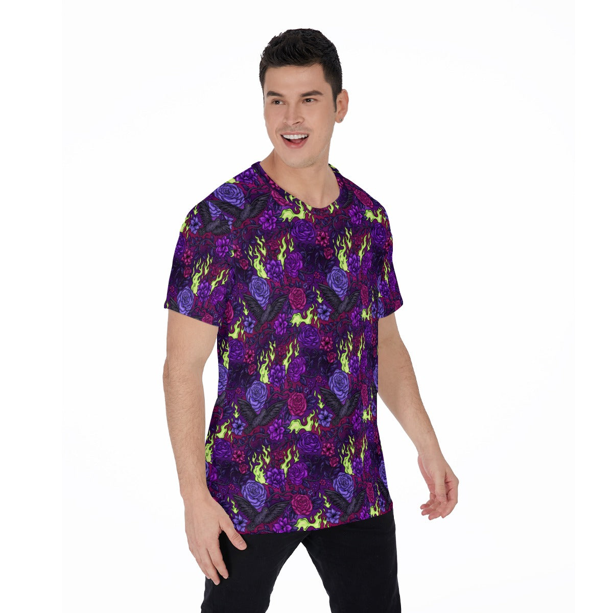 Fairytale Florals - Dark Enchantress - Men's Short Sleeve T-Shirt