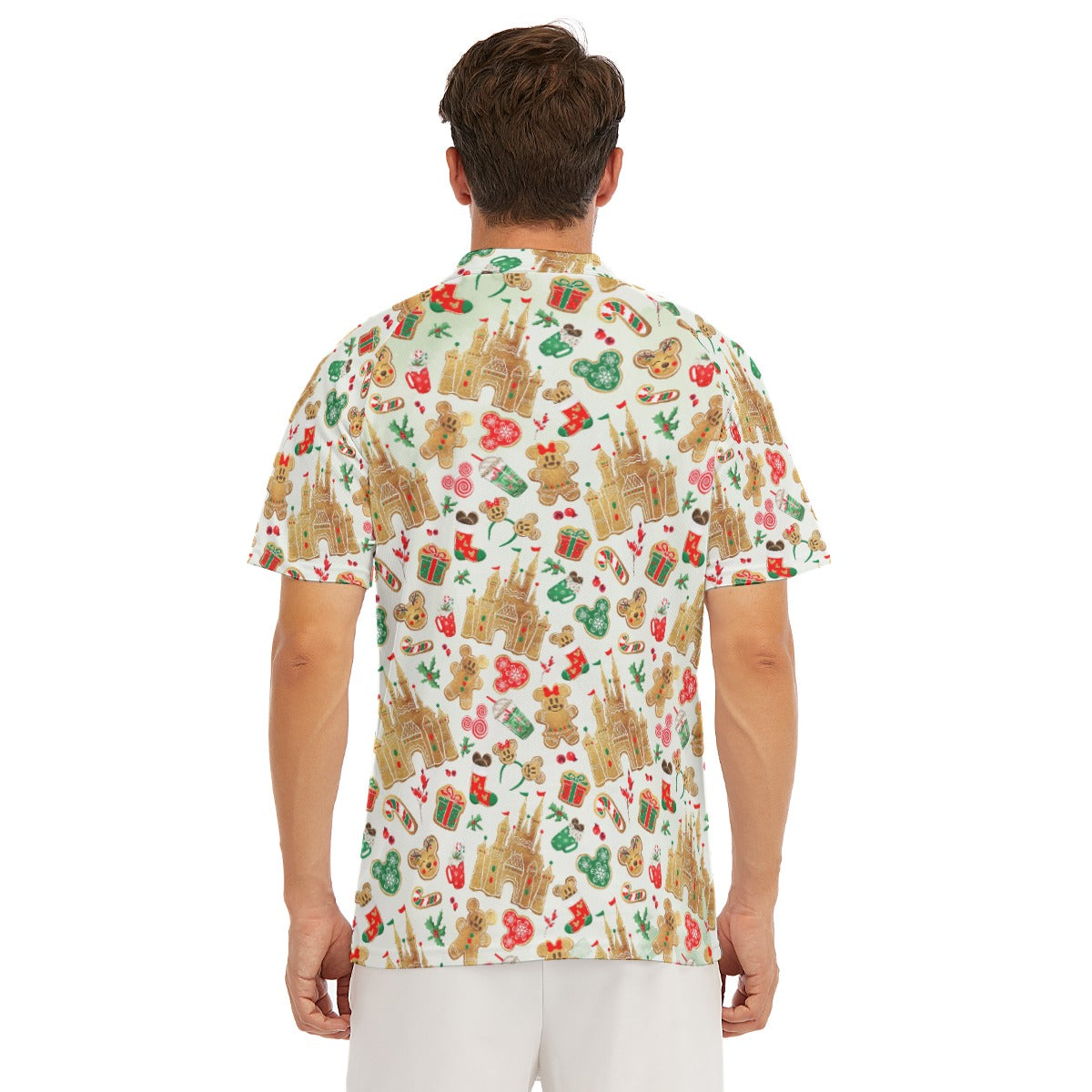 Gingerbread Castle Holiday Treats - Men's Polo Shirt