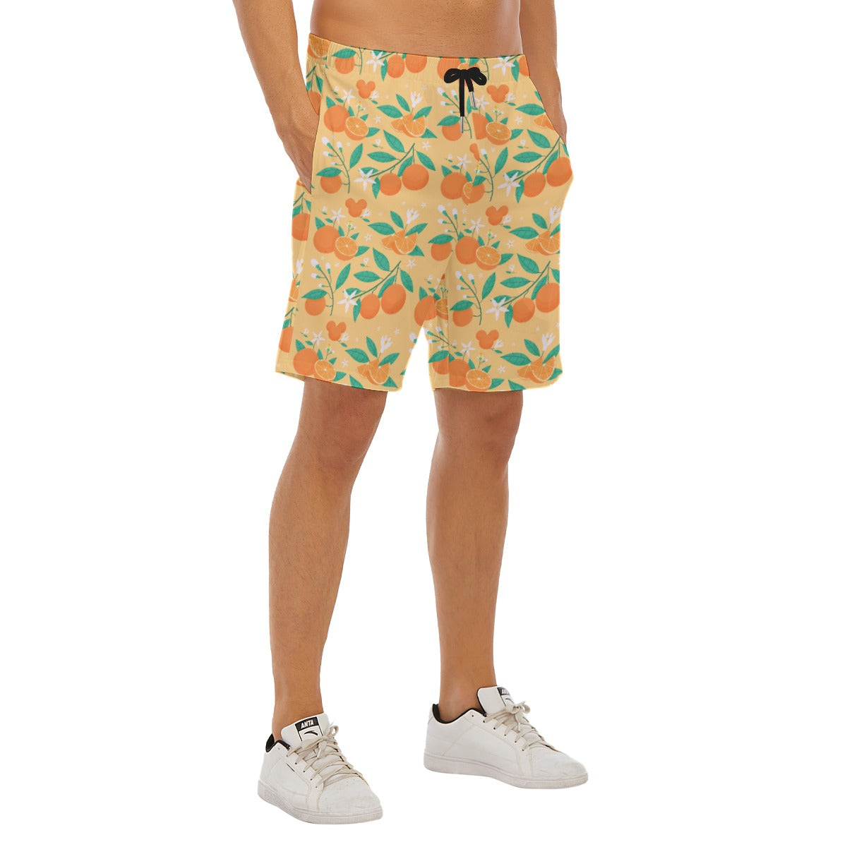 Hidden Citrus Delight - Men’s Pocket Beach Shorts