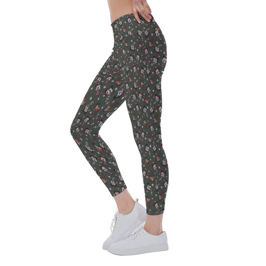 Vintage Holiday Friends - Women's Yoga Leggings