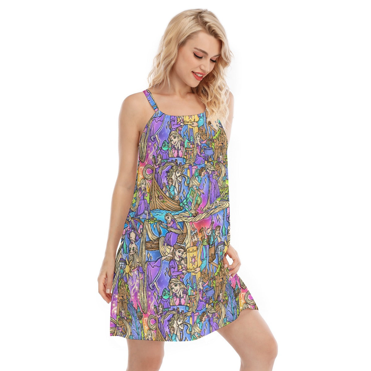 Golden Hair Storybook Scenes - Women’s Adjustable Sundress