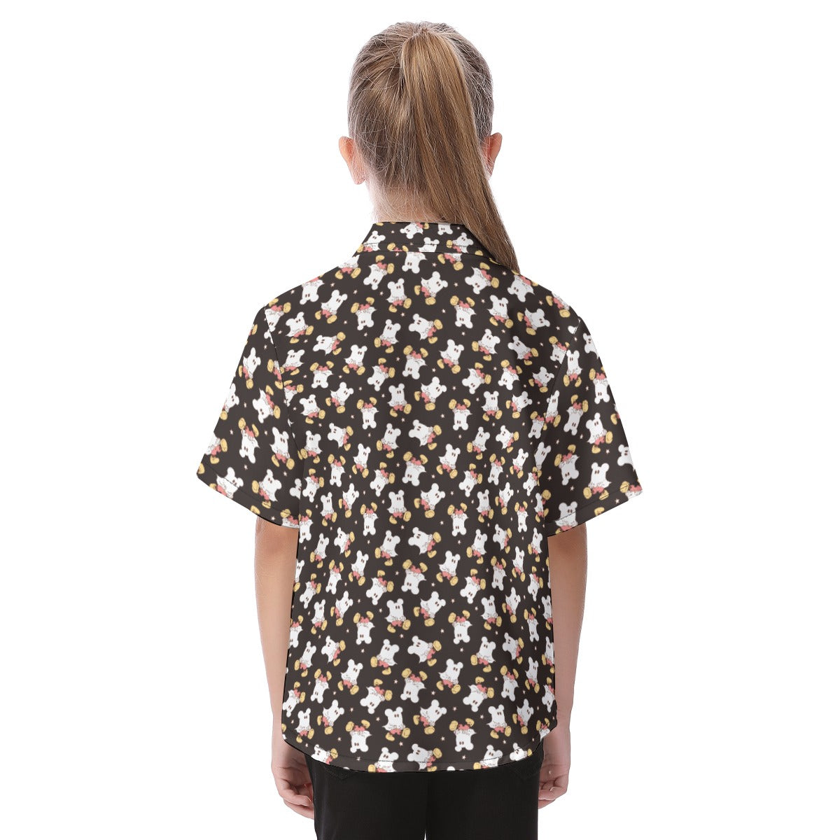 Ghostly Mouse - Kid's Hawaiian Button Up Shirt