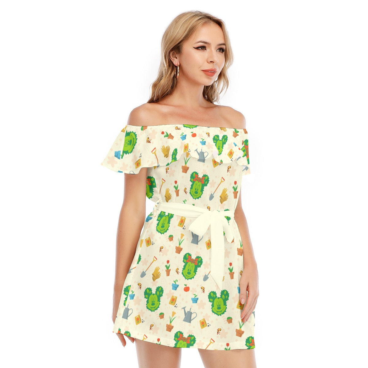 Spring Flower & Garden Festival - Women's Off-shoulder Ruffle Dress