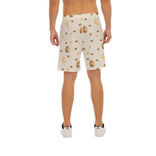 Sweet Hunny Pot & Bees - Men’s Pocket Beach Shorts