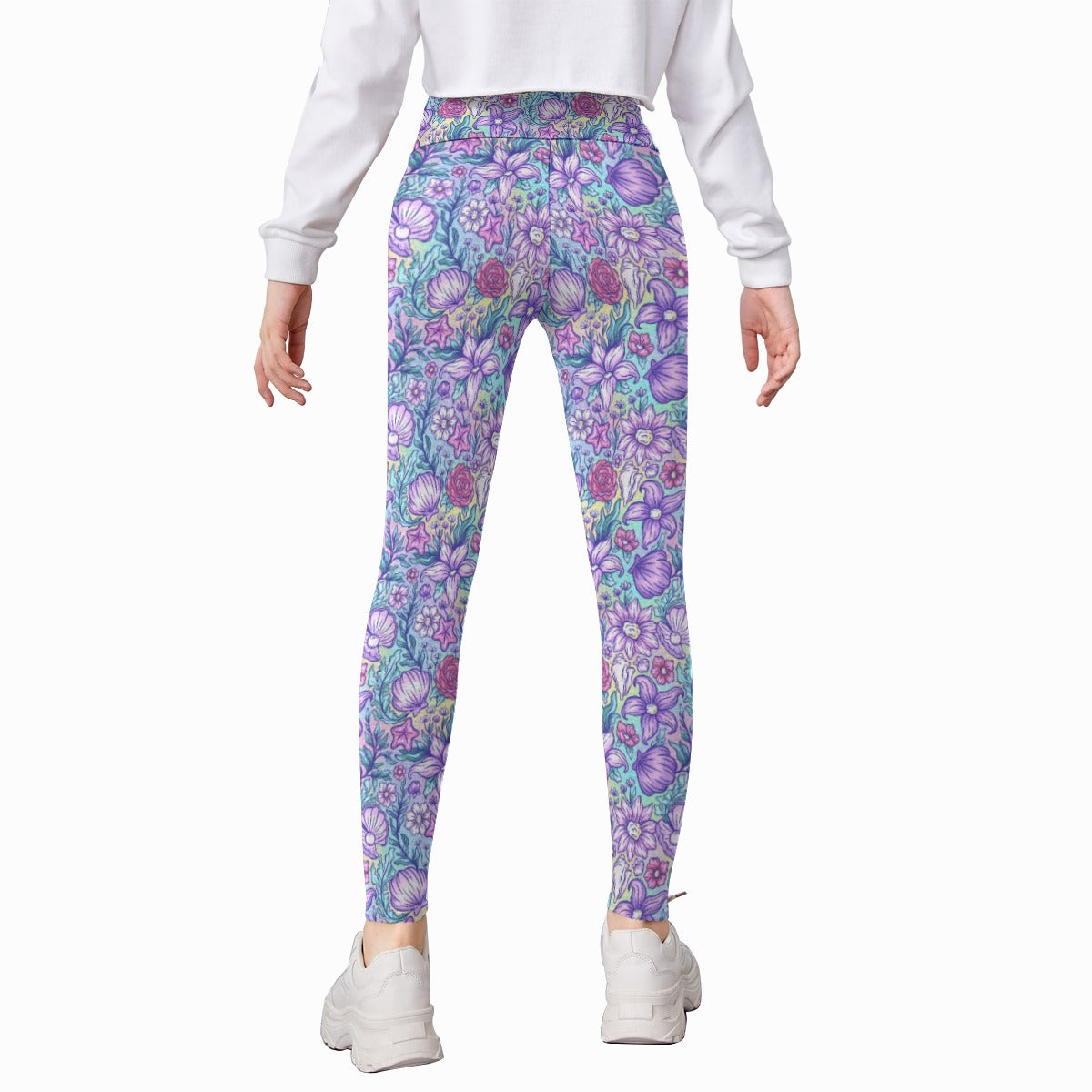 Fairytale Florals – Mermaid Princess - Kid's Leggings
