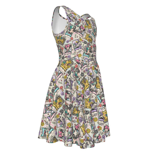 Garden Helpers Seed Packetskets - Kid's Sleeveless Skater Dress