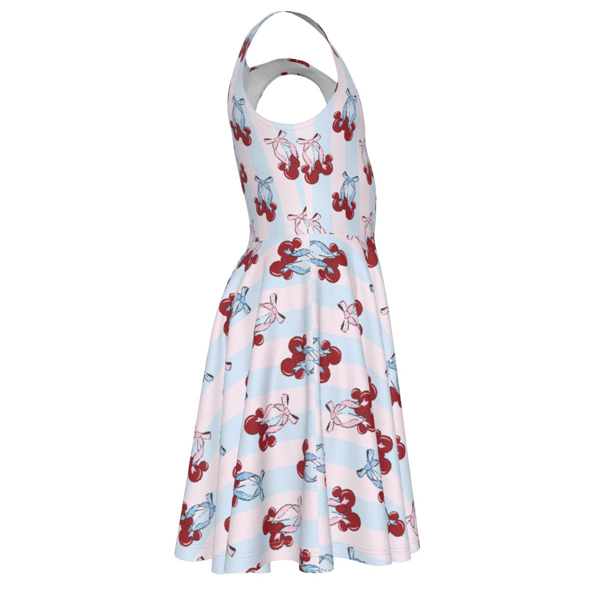 Cherry Ear Bows - Kid's Sleeveless Skater Dress