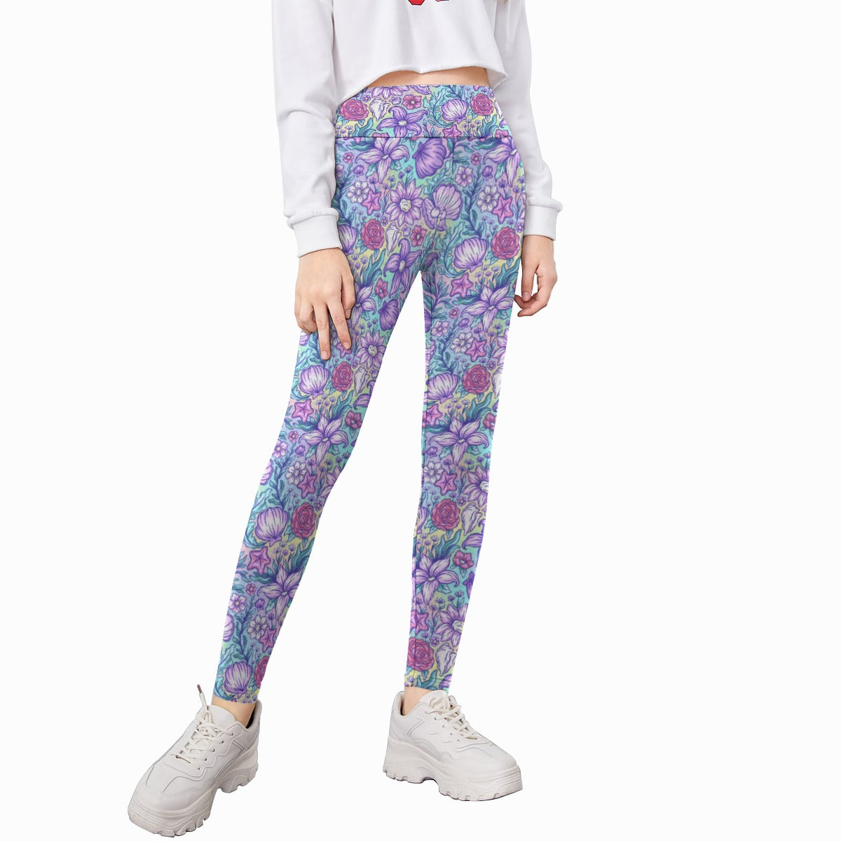 Fairytale Florals – Mermaid Princess - Kid's Leggings