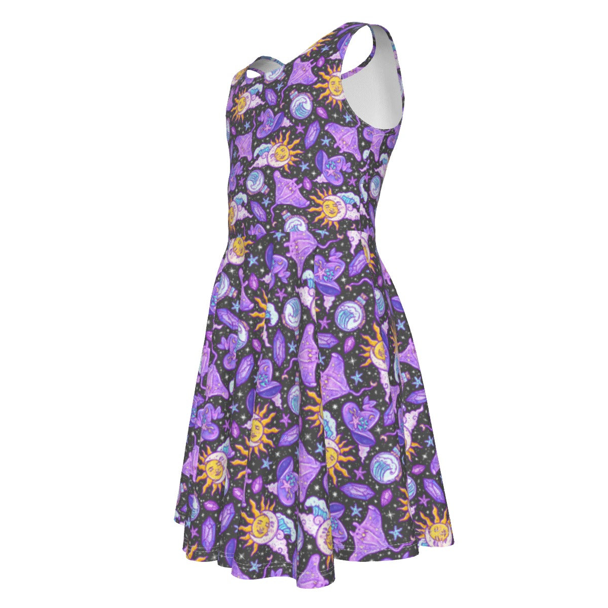 Mystical Manta Rays - Kid's Sleeveless Skater Dress