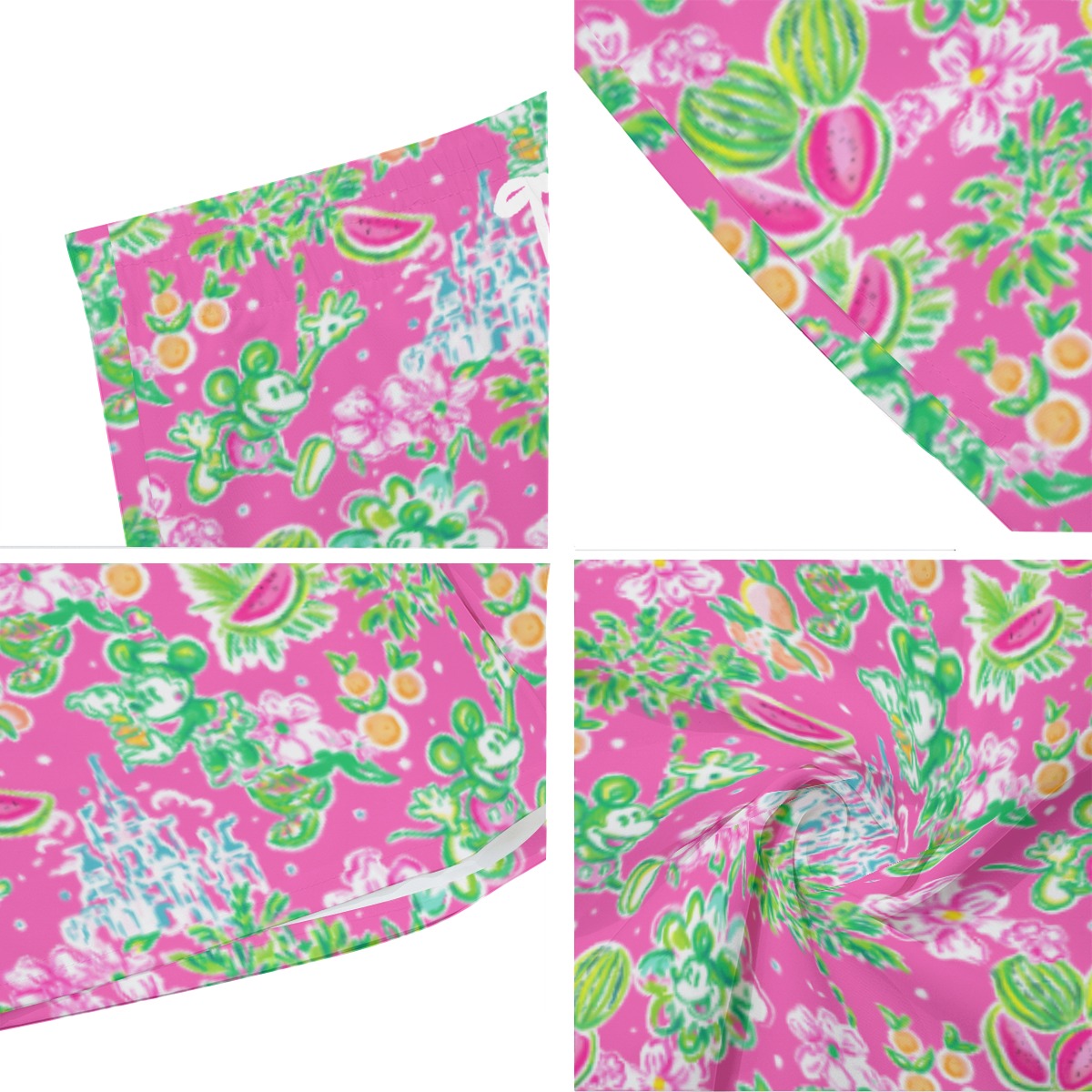 Bright Tropical Vibes - Watermelon Mouse Duo - Men’s Pocket Beach Shorts