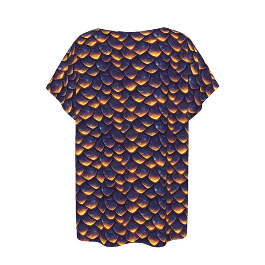 Animal Print - Dragon - Women’s Relaxed Fit Scoop Tee