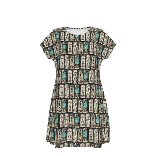 Stretching Haunted Nightmare - Women's T-Shirt Dress