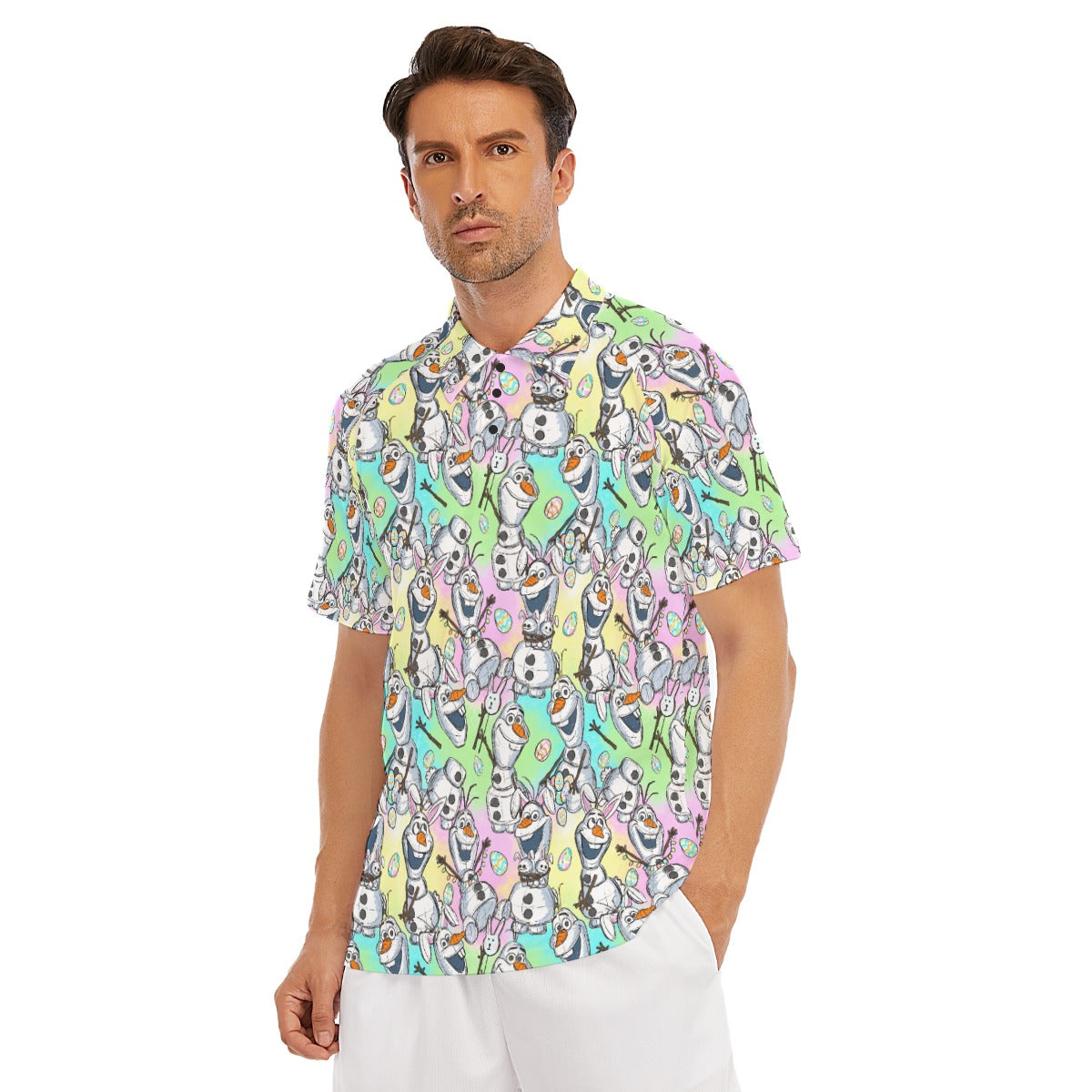 Sketched Snowman Easter - Men's Polo Shirt