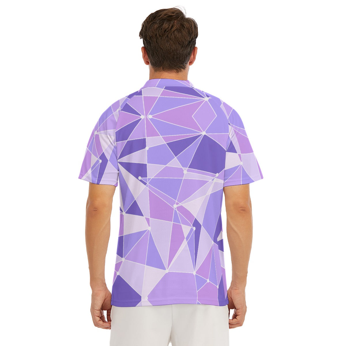 Geometric Purple Wall - Men's Polo Shirt