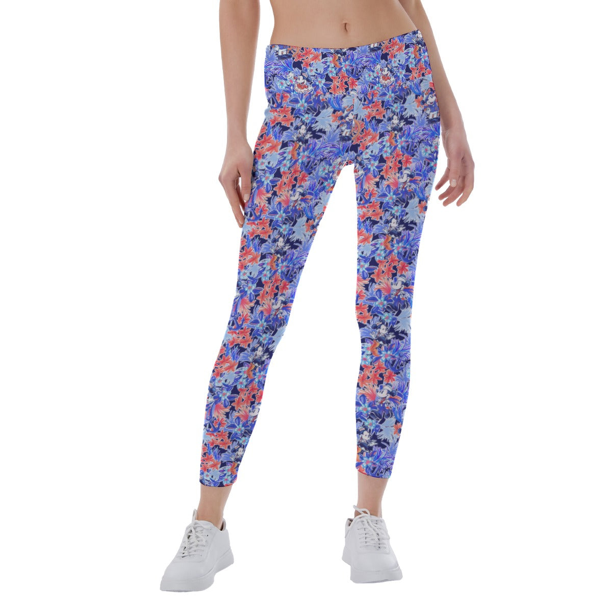 Navy Blooms Cruise - Women's Yoga Leggings