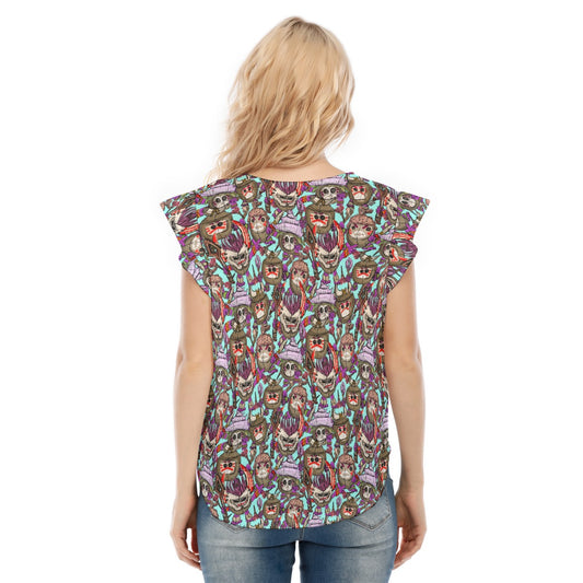 Island Coconut Pirates - Women’s Flutter Sleeve Top