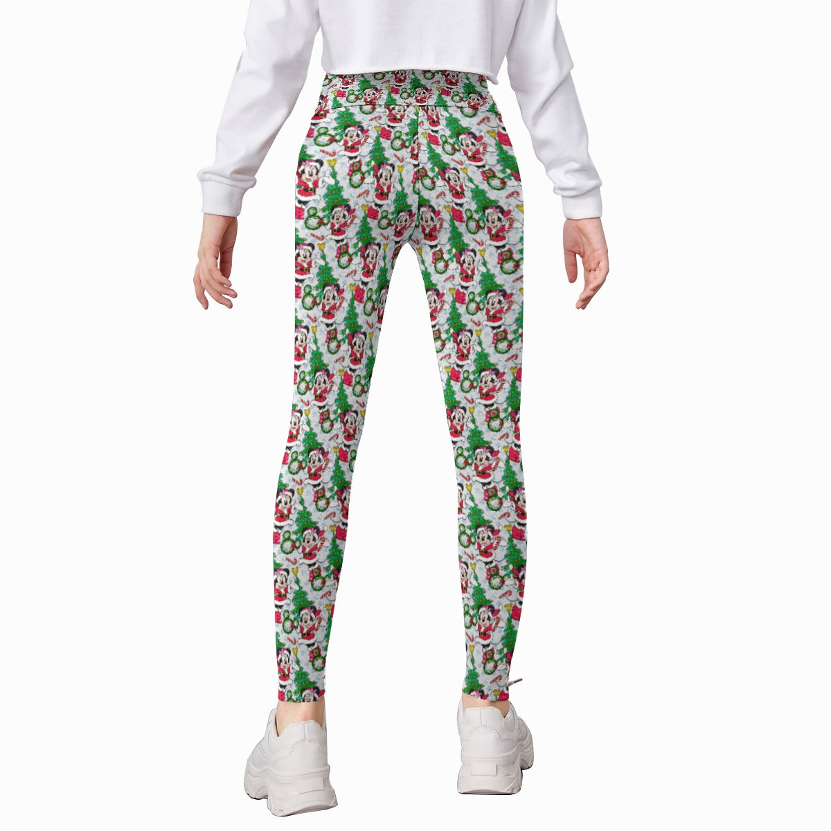 Santa Mouse with Sparkle - Kid's Leggings