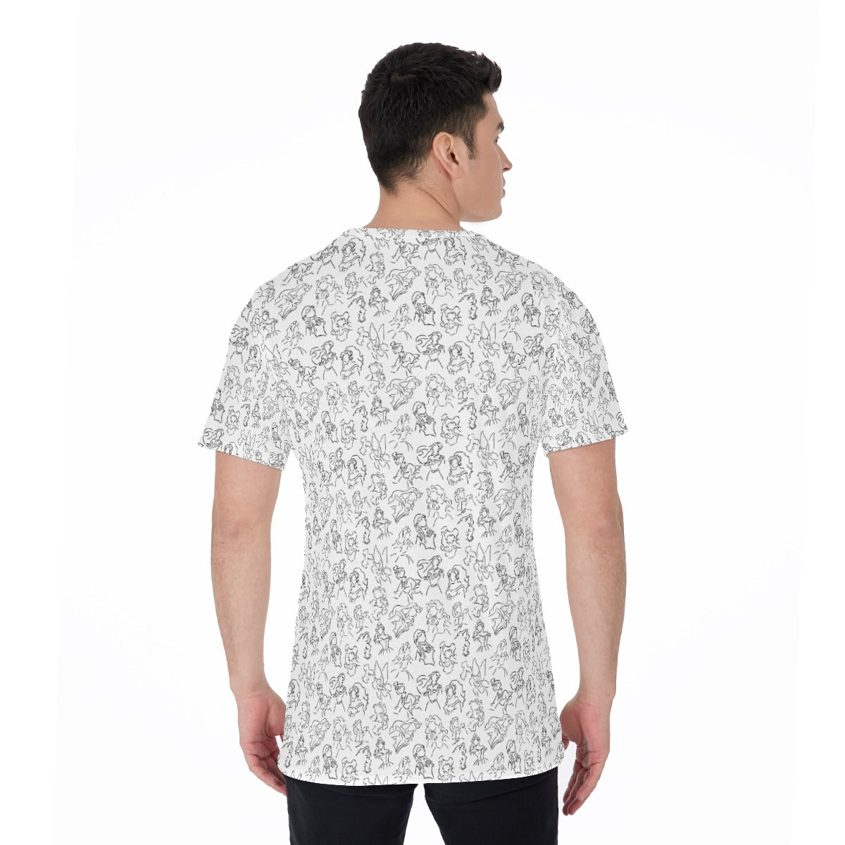 Monochrome Royal Silhouettes - Men's Short Sleeve T-Shirt