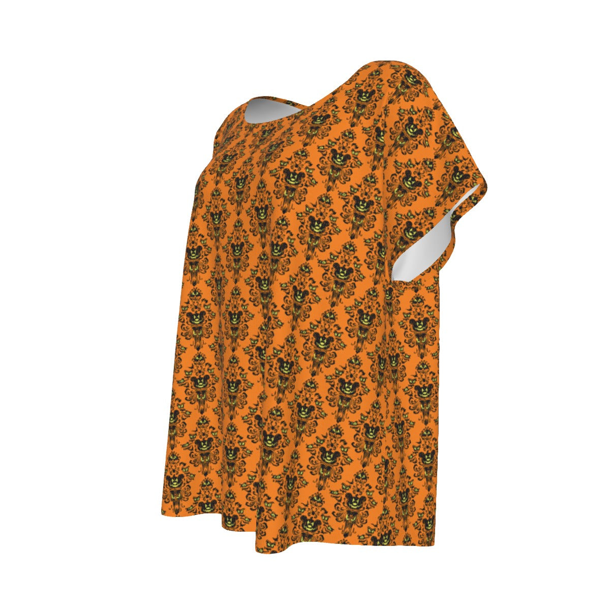 Haunted Halloween Mansion Wallpaper - Women’s Relaxed Fit Scoop Tee