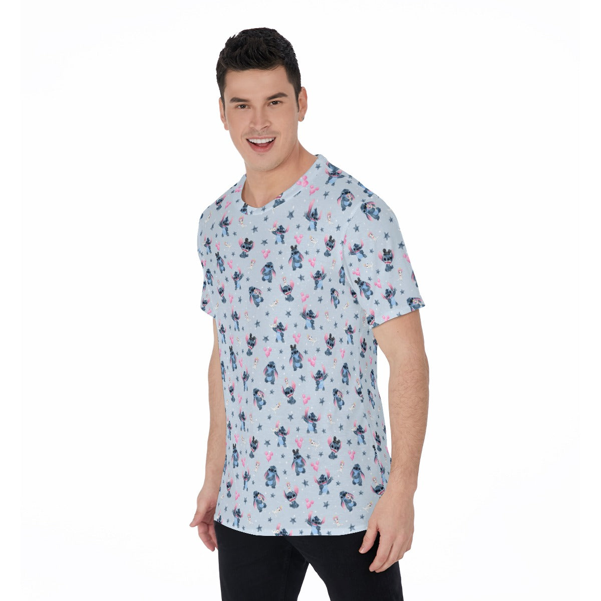 Happy Blue Alien - Men's Short Sleeve T-Shirt