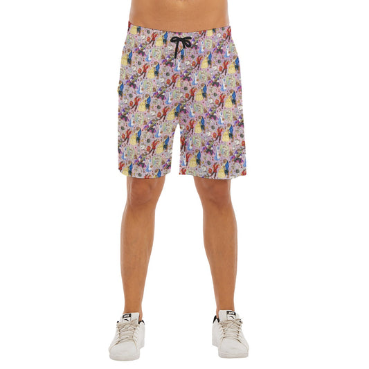 Enchanted Tale Sketch - Men’s Pocket Beach Shorts