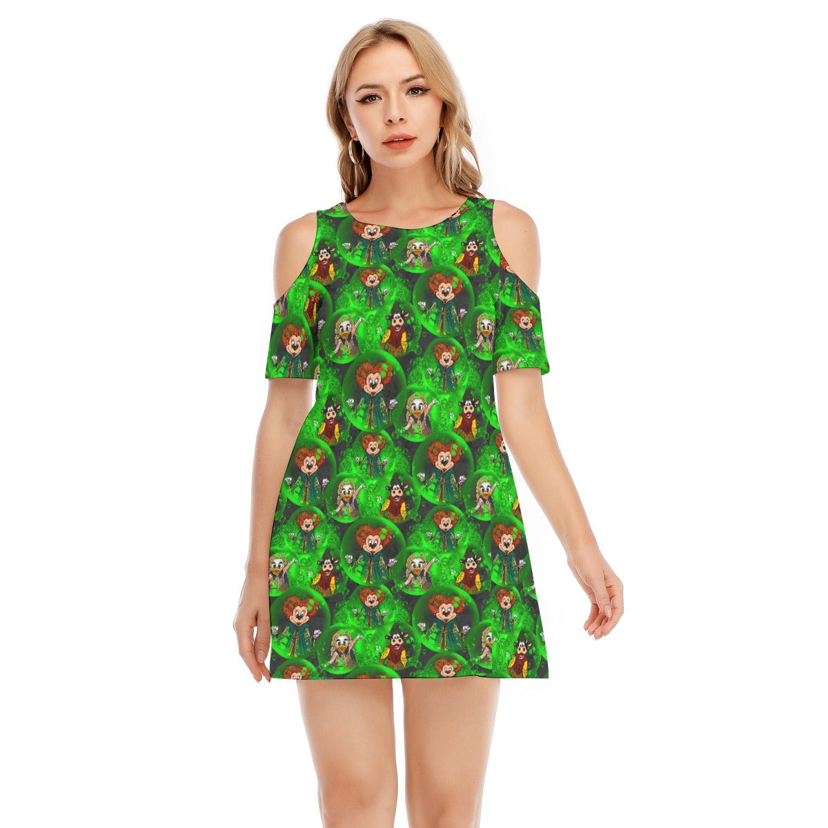 Wicked Witches’ Covenches - Women's Cold Shoulder Cotton Dress