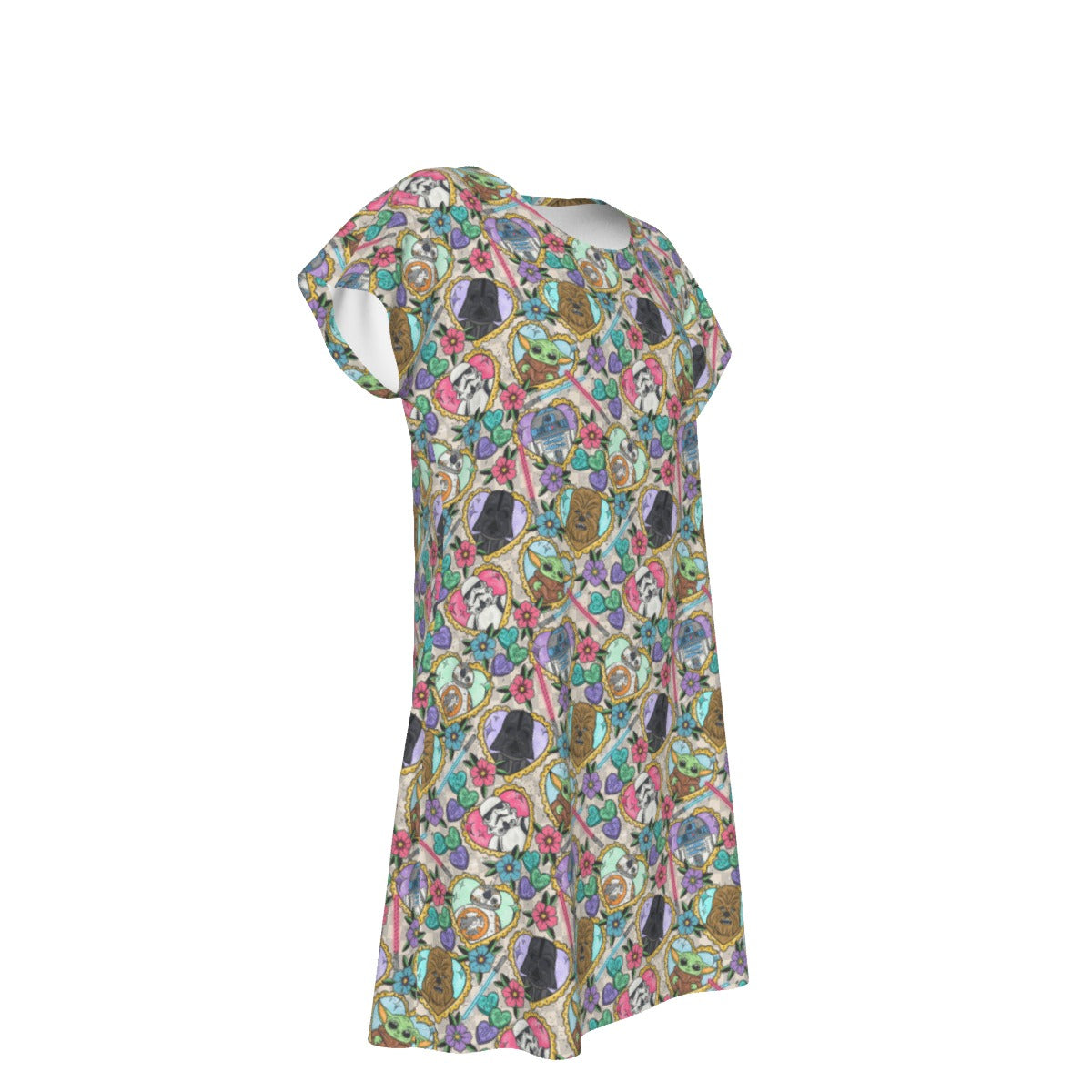 Tattoo Hearts Galactic Legends - Women's T-Shirt Dress