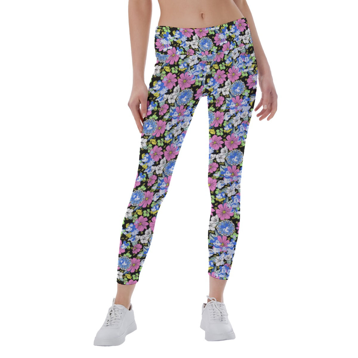 Garden Whimsy - Vintage Mouse Romancennie - Women's Yoga Leggings