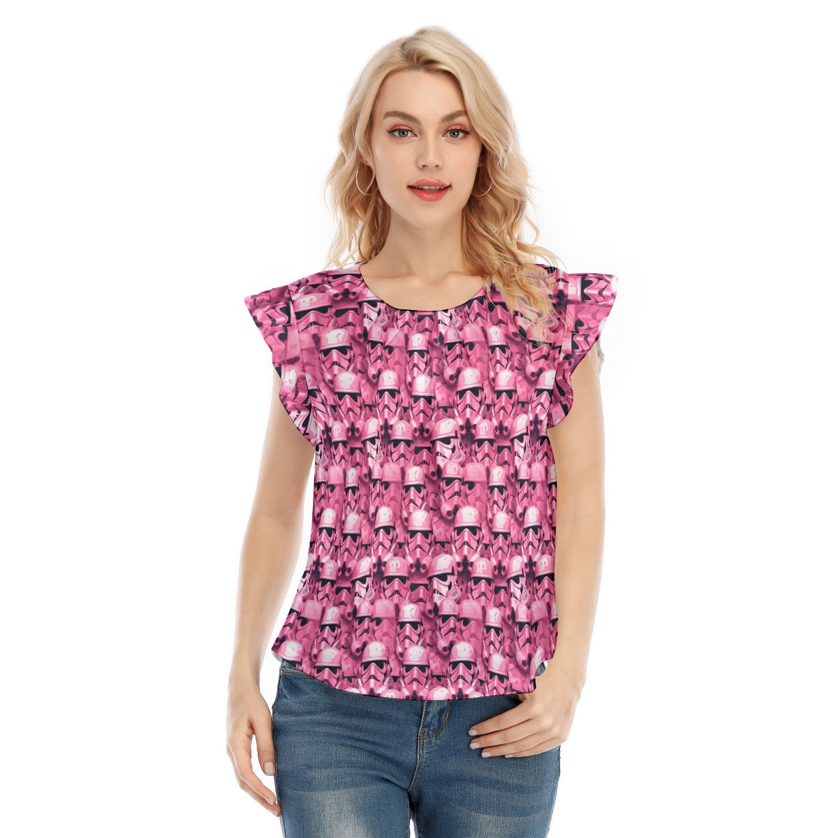 Pink Helmet Battalion - Women’s Flutter Sleeve Top