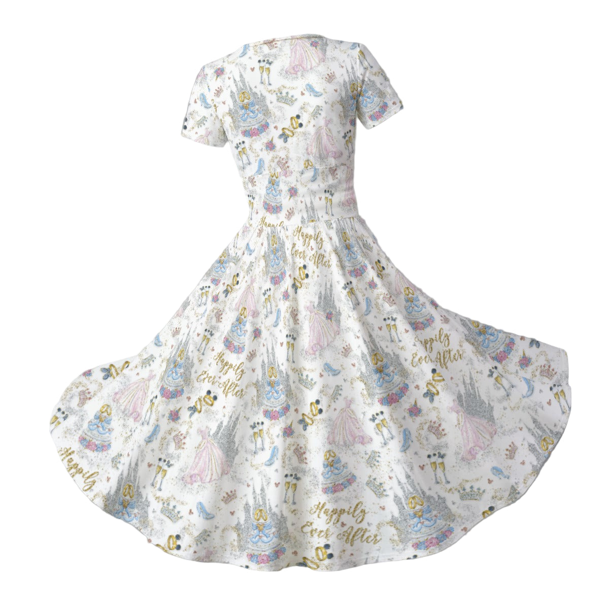 Happily Ever After Weddings - Women's V-Neck Ruched Midi Dress