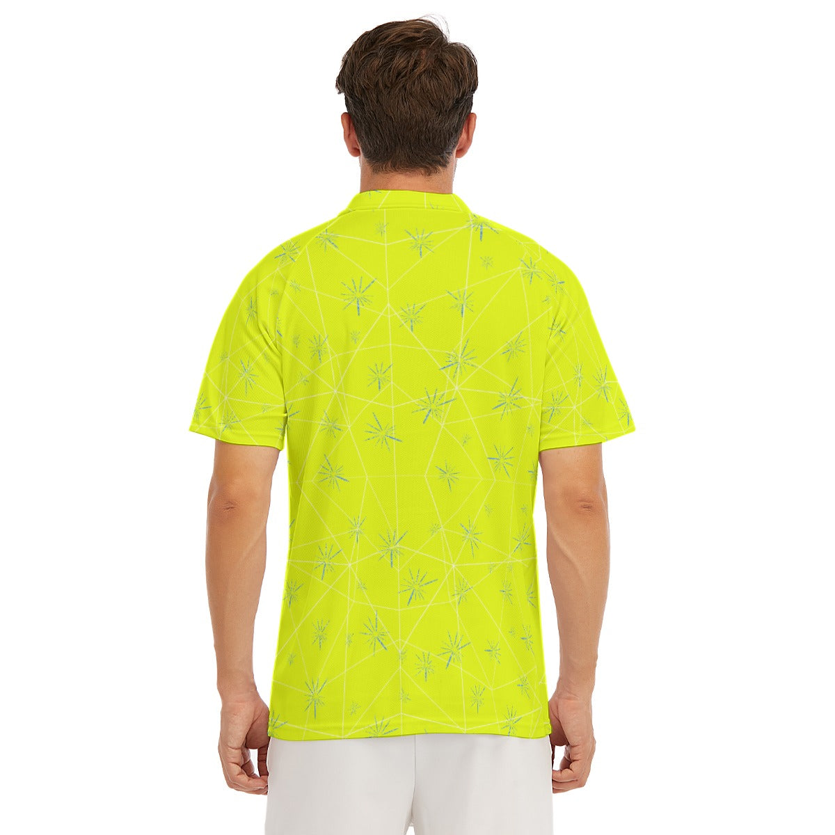 Joyful Blue & Yellow Florals - Men's Polo Shirt